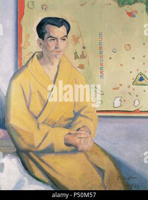 FEDERICO GARCIA LORCA (1898-1936). Poeta Español. S. XX. Retrato en 1931 realizado por Gregorio Toledo (1906-1980). Fundación García Lorca. Madrid. España. Stockfoto