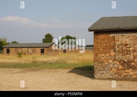 Konzentrationslager Sachsenhausen. 1936-1945.-Kaserne. Oranienburg. Deutschland. Stockfoto