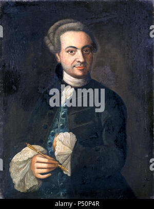 1744 und als, Selbstbildnis des Malers Ludolf Ernst Andreas Lafontaine (1704-1774) fmbc 31055 11.. [Bildindex der Kunst und Architektur] Stockfoto