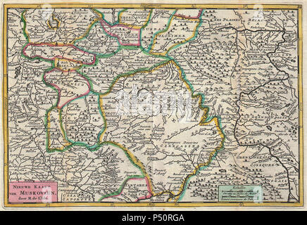 1747 La Feuille Karte von Russland - Geographicus - Muskovien - ratelband-1747. Stockfoto