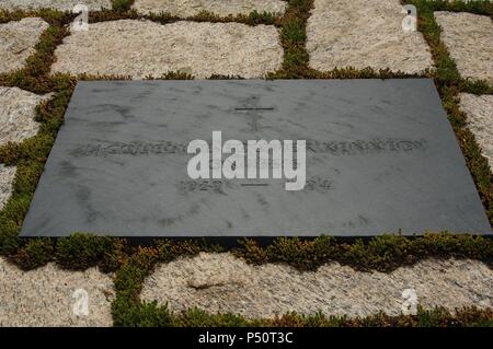 Jacqueline Bouvier Kennedy (1929-1994). Ehefrau von Präsident John F. Kennedy. Grab auf dem Nationalfriedhof Arlington. USA. Stockfoto