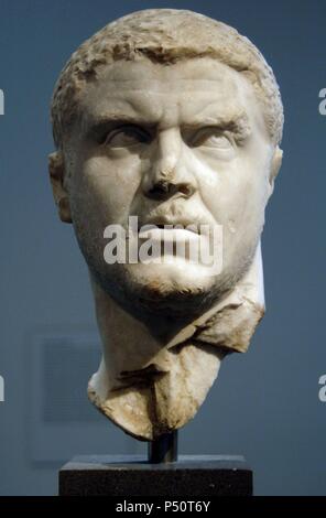 Marcus Aurelius Caracalla (Marcus Aurelius Antoninus) (186-217). Römischer Kaiser (211-217). Marmor portrait. 3. Jahrhundert. Severan Zeitraum. Metropolitan Museum of Art New York. In den Vereinigten Staaten. Stockfoto