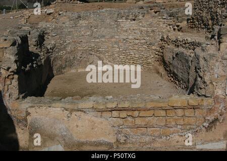 Römische Villa 'Els Munts", der Residenz des ein hoher Beamter in der Verwaltung von Tarraco. 2. Jahrhundert n. Chr. Ruinen. Tarragona. Katalonien. Spanien. Stockfoto