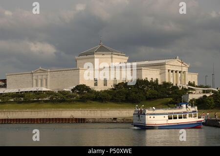 Randmarkierungen Aquarium. Inaugurado en 1930. Vista del Exterior. CHICAGO. Estado de Illinois. Estados Unidos. Stockfoto