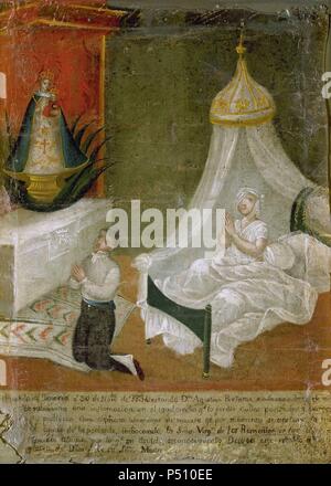 Votive bietet. Pueblo Taxeria, 30. November 1834. Anonym. Ignacio Cantu Montenegro Sammlung. Mexiko. Stockfoto