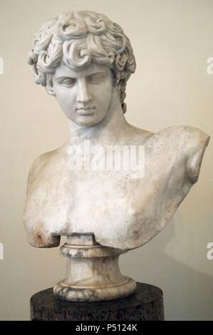 Antinous (111-130 AD). Griechische Jugend und einen Favoriten, oder Geliebter, des römischen Kaisers Hadrian. Statue. Altemps Palast. Die nationalen Römischen Museum. Rom. Italien. Stockfoto