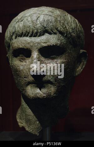 Germanicus Julius Caesar (15 v. Chr.-19 n. Chr.). Römischer Feldherr und Konsul. Büste. Palazzo Massimo. Römische Nationalmuseum. Rom. Italien. Stockfoto