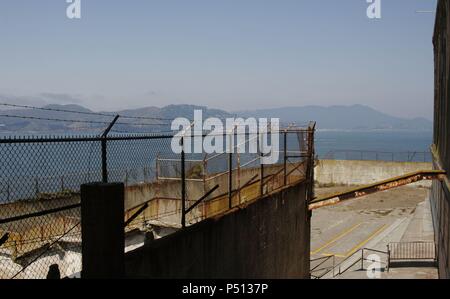 Précision de la ISLA DE ALCATRAZ. Vista de las instalaciones. San Francisco. Estado de Kalifornien. Estados Unidos. Stockfoto