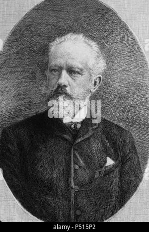 Tschaikowsky, Peter Illich (1840-1893). Russischen Komponisten. Stockfoto