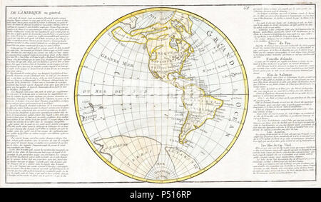 1785 Clouet Karte von Nordamerika und Südamerika - Geographicus - Amerique - clouet-1785. Stockfoto