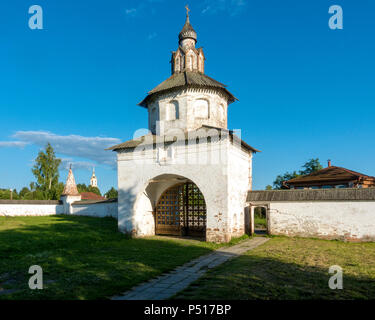 Alexander Kloster in Susdal, am linken Ufer des Flusses Kamenka und der Legende nach, wurde im Jahre 1240 von Alexander Nevsky gegründet. Suzdal, Stockfoto