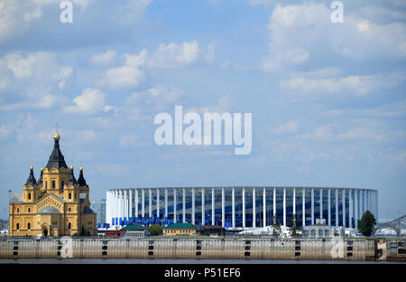 Eine allgemeine Ansicht der Nischni Nowgorod Stadion. Stockfoto