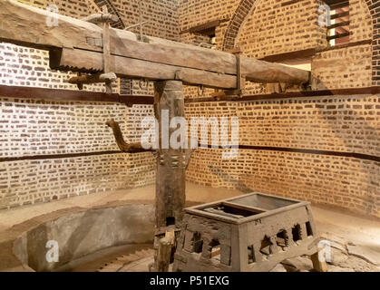 Interieur von Abu Shahin Getreidemühle, Rosetta, Ägypten Stockfoto