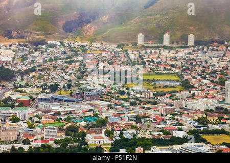 Kapstadt, Südafrika, 07. Dezember 2011, erhöhten Blick auf Cape Town City Stockfoto