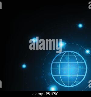 Kommunikationssysteme sind weltweit verfügbar. Stock Vektor