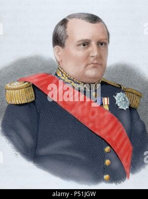 Bonaparte, Eugene Louis Napoleon (1856-1879). Französischer Prinz. Sohn von Napoleon III und Kaiserin Eugenie. Farbige Gravur. Stockfoto