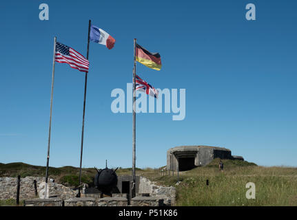 Anker im Mémorial Merchant Marine Museum, Hommage an 45.000 Alliierten Handelsmarine Matrosen während des 2. Weltkrieges, Pen-Hir, Bretagne, Frankreich Stockfoto