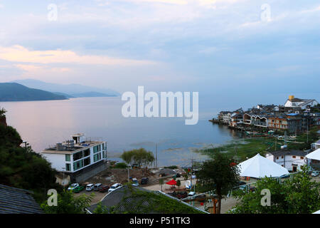 Der Morgen von Dali Erhai in Yunnan, China Stockfoto