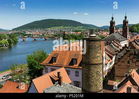 Miltenberg, Bayern, Deutschland - Blick über Miltenberg am Main. Stockfoto