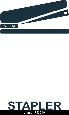 Hefter Symbol. Line Style Icon Design. UI. Abbildung: Symbol des Hefters. Piktogramm isoliert auf Weiss. Fertig in web design, Anwendungen, Software, Druck verwenden. Stock Vektor