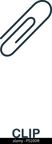 Clip-Symbol. Line Style Icon Design. UI. Abbildung: clip-Symbol. Piktogramm isoliert auf Weiss. Fertig in web design, Anwendungen, Software, Druck verwenden. Stock Vektor