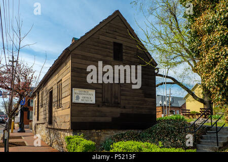 Washingtons Hauptsitz, Adam Kurtz südlich Braddock & West Cork Straßen, Winchester, Virginia Stockfoto