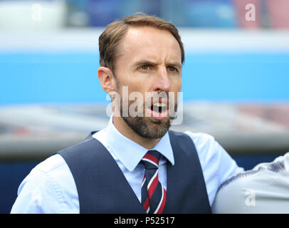 England Manager Gareth Southgate ENGLAND V PANAMA ENGLAND V PANAMA, 2018 FIFA WORLD CUP RUSSLAND 24 Juni 2018 GBC 8633 2018 FIFA World Cup Russland STRENG REDAKTIONELLE VERWENDUNG NUR. Wenn der Spieler/Spieler in diesem Bild dargestellt ist/Spielen für einen englischen Club oder das England National Team. Dann ist dieses Bild darf nur für redaktionelle Zwecke verwendet werden. Keine kommerzielle Nutzung. Folgende Verwendungen sind auch dann eingeschränkt, wenn in einem redaktionellen Kontext: Verwendung in Verbindung mit oder als Teil eines nicht autorisierten Audio-, Video-, Daten-, Spielpläne, Verein/liga Logos, Wetten, Spiele oder eine "Live"-Diensten. Ein Stockfoto