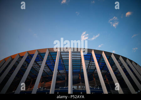 NIJNI NOVGOROD, NV - 24.06.2018: England vs. PANAMA - Extern allgemein auf das Stadion nach dem Spiel zwischen England und Panama für die zweite Runde der Gruppe G Wm 2018, Nischni Nowgorod Stadion in der Stadt Nihzny Nowgorod, Russland statt. (Foto: Marcelo Machado de Melo/Fotoarena) Stockfoto