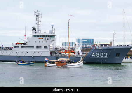 Scheveningen, Niederlande. 24. Juni 2018. Ende des Volvo Ocean Race 2017-18 im Hafen von Scheveningen-Den Haag, Holland Credit: Jan Fritz/Alamy leben Nachrichten Stockfoto