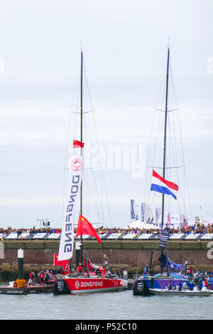 Scheveningen, Niederlande. 24. Juni 2018. Ende des Volvo Ocean Race 2017-18 im Hafen von Scheveningen-Den Haag, Holland Credit: Jan Fritz/Alamy leben Nachrichten Stockfoto