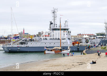 Scheveningen, Niederlande. 24. Juni 2018. Ende des Volvo Ocean Race 2017-18 im Hafen von Scheveningen-Den Haag, Holland Credit: Jan Fritz/Alamy leben Nachrichten Stockfoto