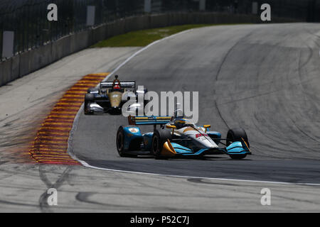 Juni 24, 2018 - Elkhart Lake, Wisconsin, Vereinigte Staaten von Amerika - GABBY CHAVES (88) von Kolumbien Schlachten für Position während des KOHLER Grand Prix auf Road America in Elkhart Lake, Wisconsin. (Bild: © Justin R. Noe Asp Inc/ASP über ZUMA Draht) Stockfoto