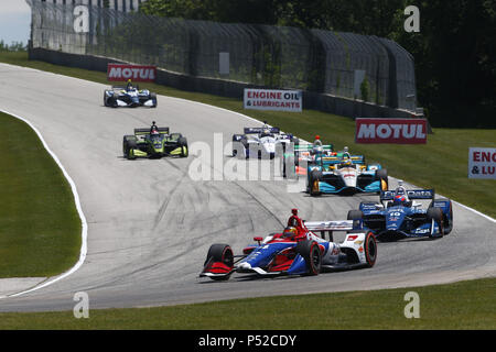 Juni 24, 2018 - Elkhart Lake, Wisconsin, Vereinigte Staaten von Amerika - MATHEUS LEIST (4) von Brasilien Schlachten für Position während des KOHLER Grand Prix auf Road America in Elkhart Lake, Wisconsin. (Bild: © Justin R. Noe Asp Inc/ASP über ZUMA Draht) Stockfoto