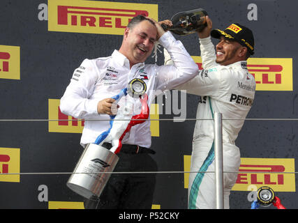 Motorsport: FIA Formel Eins-Weltmeisterschaft 2018, Grand Prix von Frankreich, Ron Lake, #44 Lewis Hamilton (GBR, MERCEDES AMG PETRONAS Motorsport), 24.06.2018. | Verwendung weltweit Stockfoto