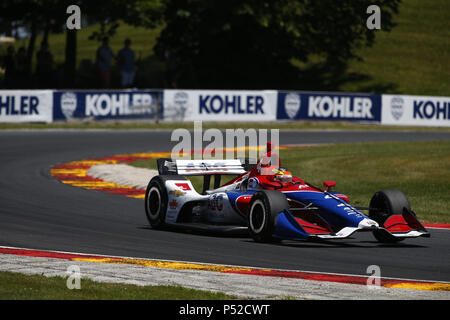 Juni 24, 2018 - Elkhart Lake, Wisconsin, Vereinigte Staaten von Amerika - MATHEUS LEIST (4) von Brasilien Schlachten für Position während des KOHLER Grand Prix auf Road America in Elkhart Lake, Wisconsin. (Bild: © Justin R. Noe Asp Inc/ASP über ZUMA Draht) Stockfoto