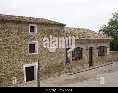 GOYA, Francisco de (Fuendetodos, 1746 - Burdeos, 1828). Pintor y grabador Español. CASA NATAL DE GOYA EN FUENDETODOS. Provincia de Zaragoza. Aragón. España. Stockfoto