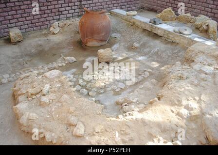 Ukraine. Die autonome Republik Krim. Jevpatoria. Griechische Ruinen der antiken Stadt, die um 500 v. Chr. von den Griechen gegründet. Detail. Stockfoto