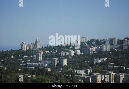 Ukraine. Die autonome Republik Krim. Jalta. Panorama. Stockfoto