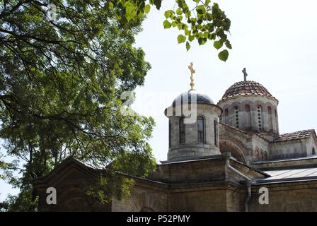 Ukraine. Die autonome Republik Krim. Kertsch. Byzantinische Kirche des Heiligen Johannes des Täufers. 717 gegründet. 8. Jahrhundert. Von außen. Stockfoto