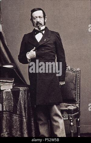 RAMON MARIA NARVAEZ Y CAMPOS, PRIMER DUQUE DE VALENCIA, politisch Y MILITAR ESPAÑOL 1860. Stockfoto