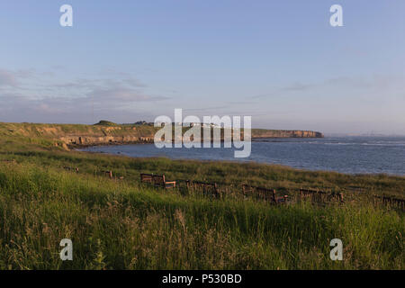 Blick nach Norden von Whitley Bay Stockfoto