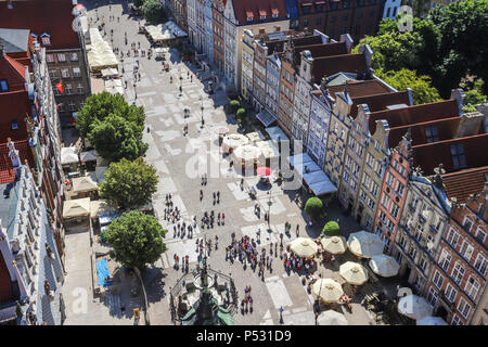 Marktplatz der Altstadt in Danzig Stockfoto