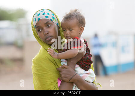 Kakuma, Kenia - Neuankömmlinge in der Registration Center Kakuma. Stockfoto