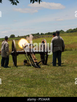 Sigel der Deutschen an Wilson's Creek, Event am Wilson's Creek National Battlefield Stockfoto