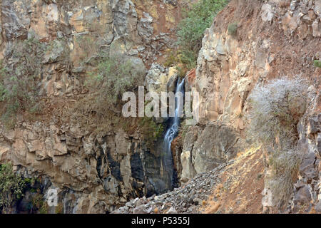 Gamla Wasserfall, Golan in Israel Stockfoto