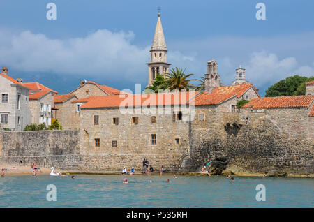 Altstadt (Stari Grad), Budva, Montenegro, Adria, Balkan, Mai 2018 Stockfoto