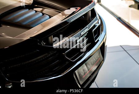 Die Abgase von MCLAREN MP 4/12 C super Auto Stockfoto