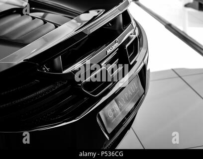 Die Abgase von MCLAREN MP 4/12 C super Auto Stockfoto