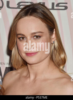 BRIE LARSON amerikanische Schauspielerin besucht die Frauen im Film 2018 Crystal + Lucy Awards im Beverly Hilton Hotel am 13. Juni in Beverly Hills, Kalifornien 2018. Foto: Jeffrey Mayer Stockfoto