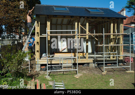 Bauherren ein großer in einem Gartenhaus Stockfoto